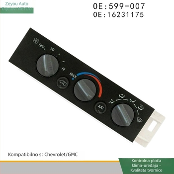 Prekidač ploče klimatizacije 9378815 za Chevrolet 599-007