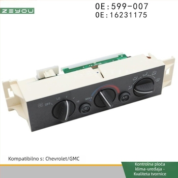 Prekidač ploče klimatizacije 9378815 za Chevrolet 599-007