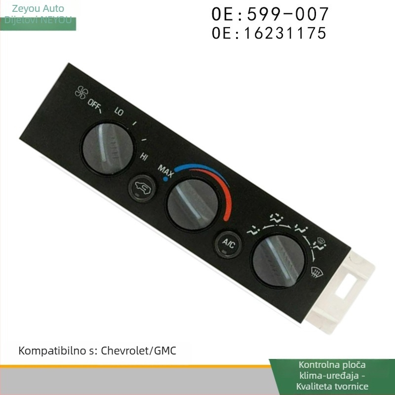 Prekidač ploče klimatizacije 9378815 za Chevrolet 599-007