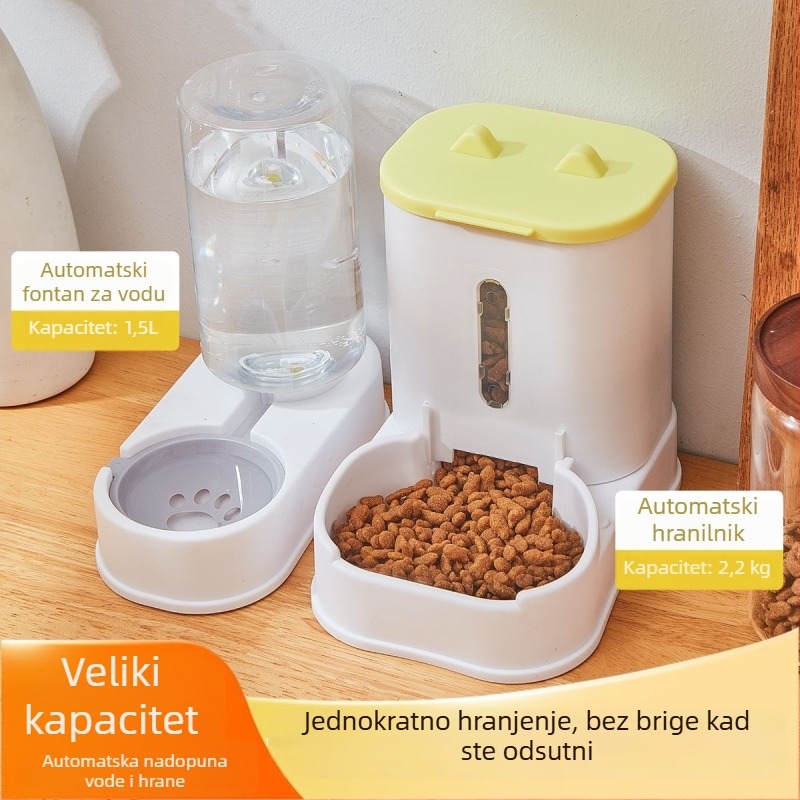 Sve-u-jednom posuda za vodu i hranjenje kućnih ljubimaca, za mačke i pse, bez napajanja (Materijal: Drugo; Podrijetlo: Drugo; Automatsko hranjenje: Nije uključeno; Kategorija: Pribor za hranu kućnih ljubimaca)