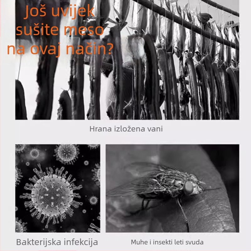 Najlon mreža za sušenje, protiv muha, prozračna, otporna na ptice, jednostupan mreža, paket 25 komada