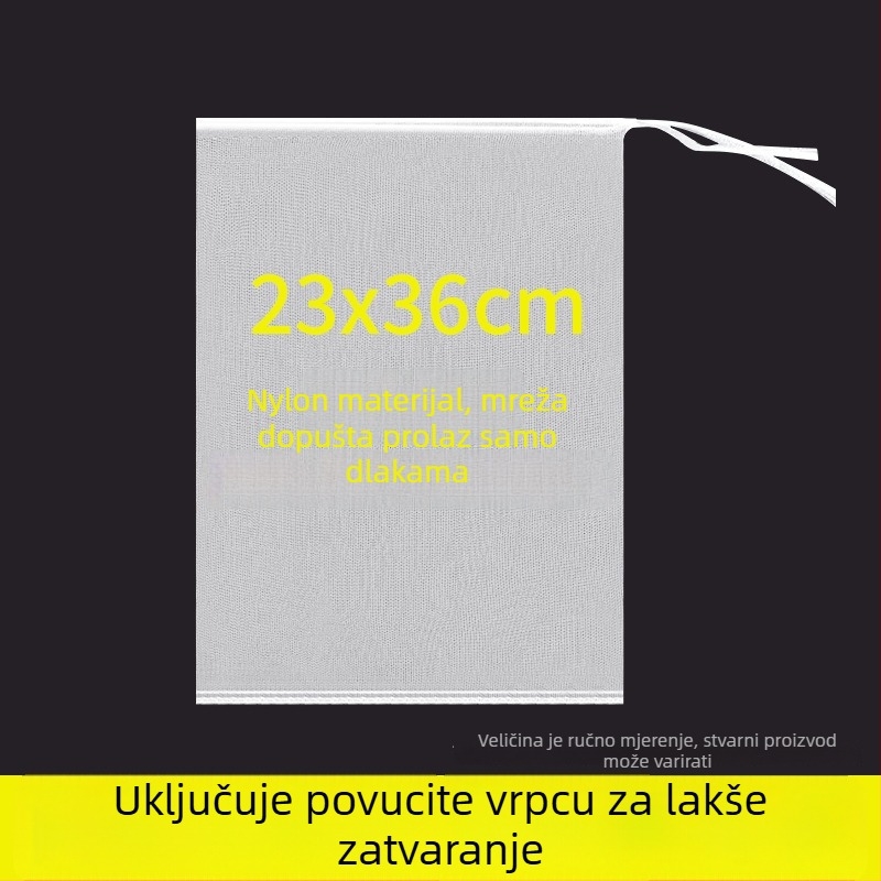 Najlon mreža za sušenje, protiv muha, prozračna, otporna na ptice, jednostupan mreža, paket 25 komada