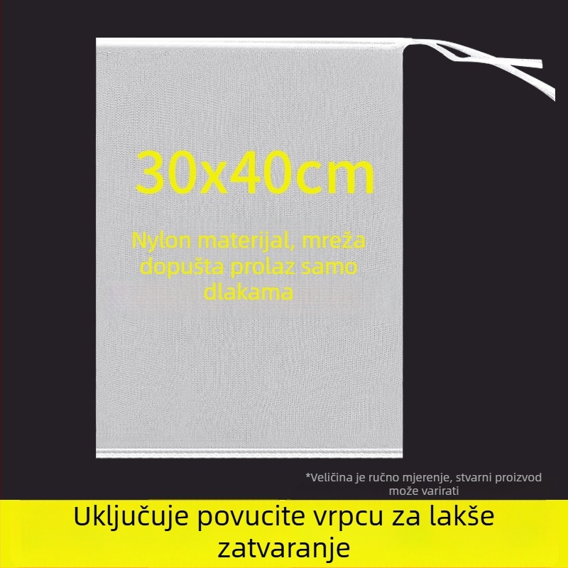 Najlon mreža za sušenje, protiv muha, prozračna, otporna na ptice, jednostupan mreža, paket 25 komada
