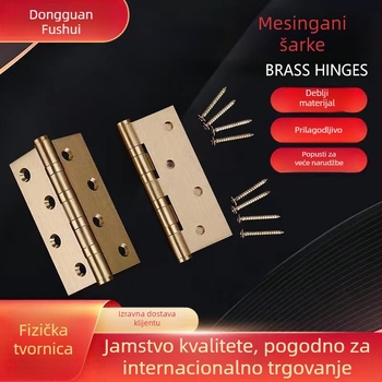 Šarnir s ležajem, bakreni, završna obrada struganim žicom, model 3043, brend FUSUI, moderan jednostavan stil