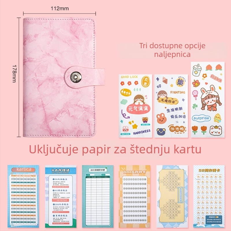 Knjižica za pohranu i kolekciju novčanica - Dragon Year, serija Deposit Book, model 5423, umjetna koža, prilagodljiva obrada, tiskani logo