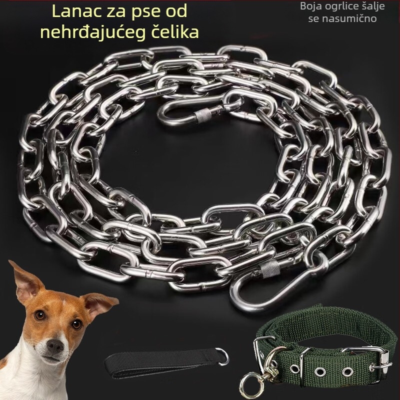 Set kaiša za psa s zaštitom od ugriza: šetnja lanac i pribor