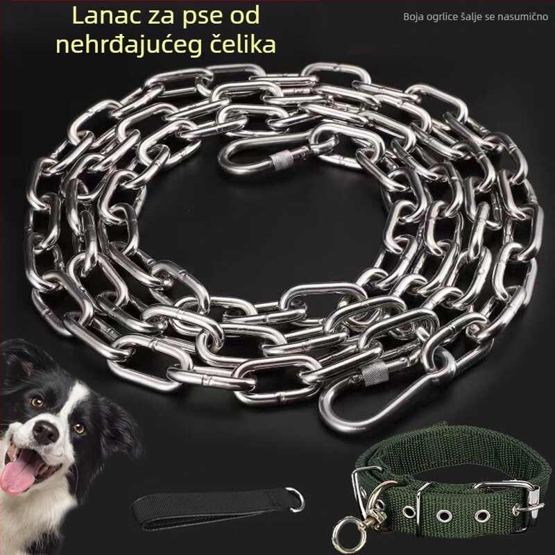 Set kaiša za psa s zaštitom od ugriza: šetnja lanac i pribor