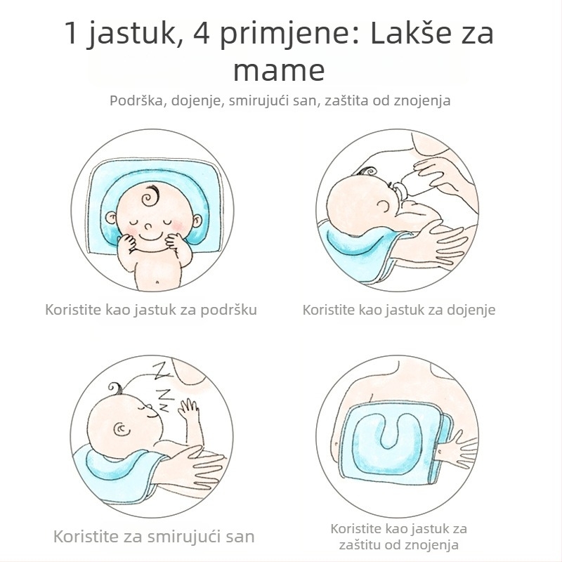Golden Child Dječji jastuk od memorijske pjene, pravokutnog oblika, visina <5 cm, pogodan za dojenčad 0–12 mjeseci