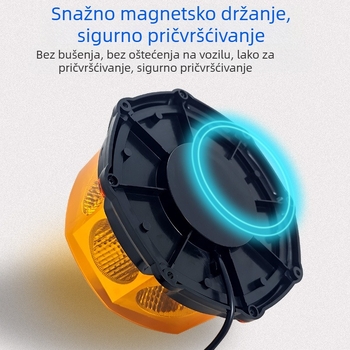 LED upozoravajuće svjetlo za školske autobuse s jakim magnetom, COB 10W, 18-80V, model JSG-03-COB, Univerzalna kompatibilnost