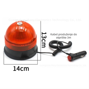 40 LED magnetsko krovno svjetlo s rotirajućim bljeskom, 12V, ABS, Model 23 za univerzalna vozila