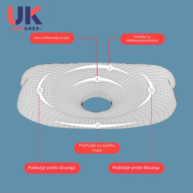 Jastučnica za oblikovanje glave bebe s punilom memory cotton, 80D; glavni materijal: pamuk; jezgra jastuka: pamuk