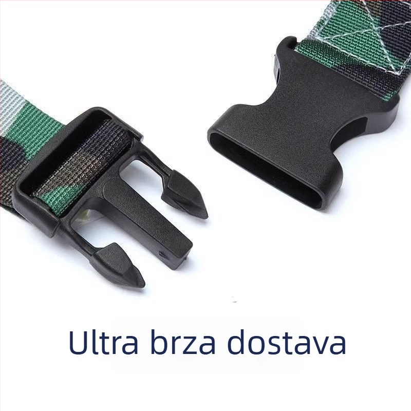 Vojni trening pojas – najlon pojas s plastičnom kopčom, zatvaranje kopčom, širina 2–4 cm, jedinstven stil