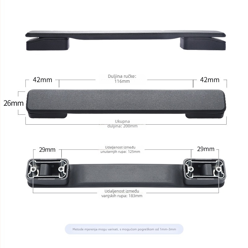 Exquisite Creation ručka za prtljagu – TPU i cinkova legura, dodaci za prtljagu