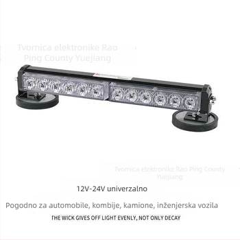 Automobilsko upozoravajuće stroboskop svjetlo s magnetskim držačem, 72 LED, 12V, univerzalno