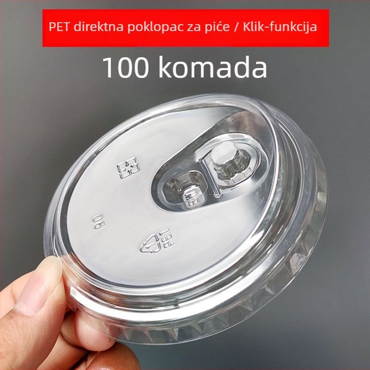 Jednokratna PET čaša s poklopcem za hladne napitke — okruglog oblika, kapacitet 360–700 ml, mogućnost tiska logotipa