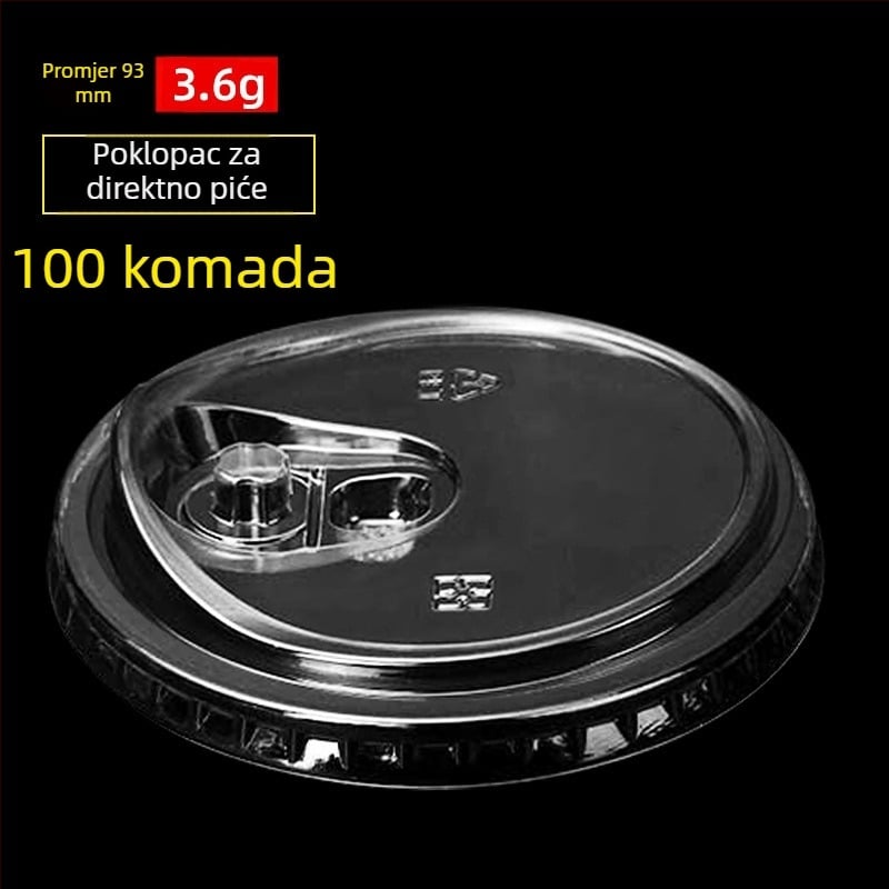 Jednokratna PET čaša s poklopcem za hladne napitke — okruglog oblika, kapacitet 360–700 ml, mogućnost tiska logotipa