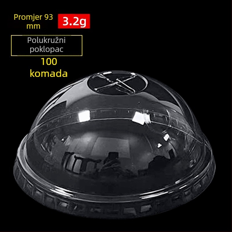 Jednokratna PET čaša s poklopcem za hladne napitke — okruglog oblika, kapacitet 360–700 ml, mogućnost tiska logotipa