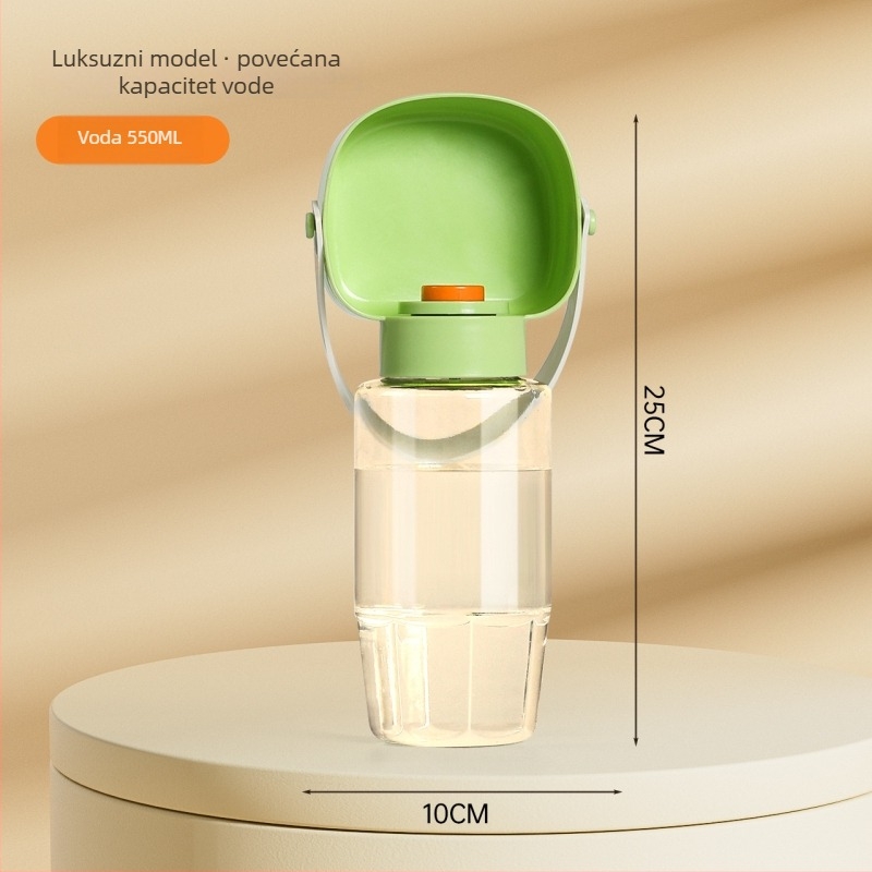 Sve-u-jednom boca za vodu i hranu za pse i mačke – prijenosno rješenje za vanjsku upotrebu, plastično, pakiranje 5 kom, nije uvezeno