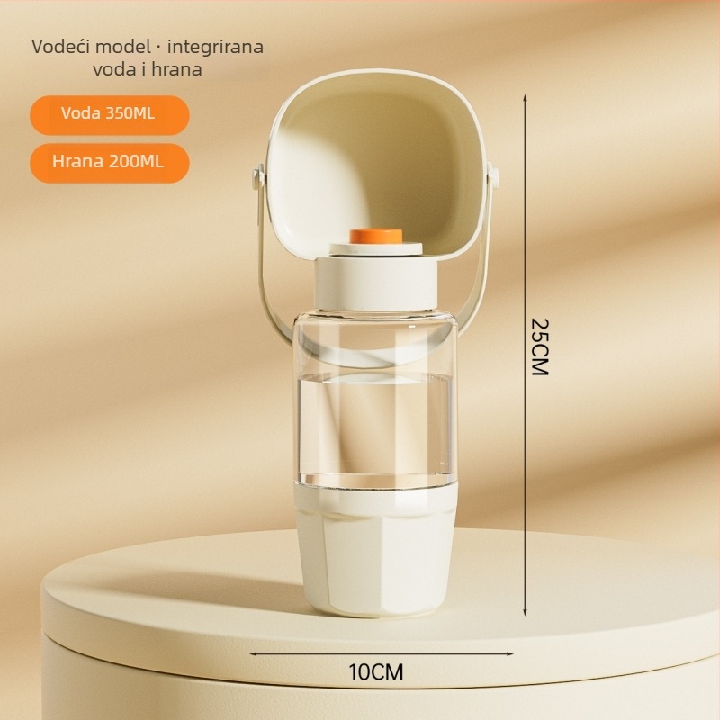 Sve-u-jednom boca za vodu i hranu za pse i mačke – prijenosno rješenje za vanjsku upotrebu, plastično, pakiranje 5 kom, nije uvezeno