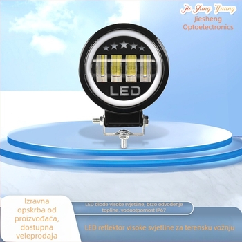 Off-road LED svjetlo s aperture, 40W, 9-36V, 3535 LED, 6000K, aluminijsko kućište + PC leća