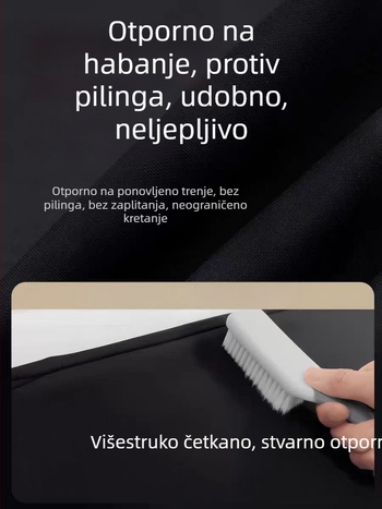 Muške hlače s flis podstavom, udobne siluete, visok pojas, ravne nogavice, 95% pamuka