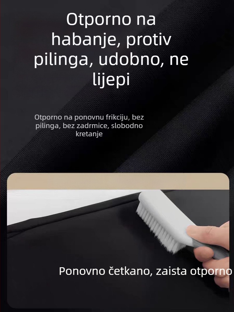 Muške hlače s flis podstavom, udobne siluete, visok pojas, ravne nogavice, 95% pamuka