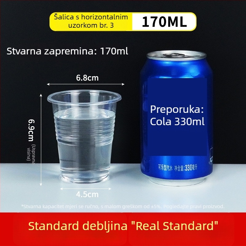 Jednokratne PP čaše, okruglog oblika, 301–400 ml, otporne na visoke temperature