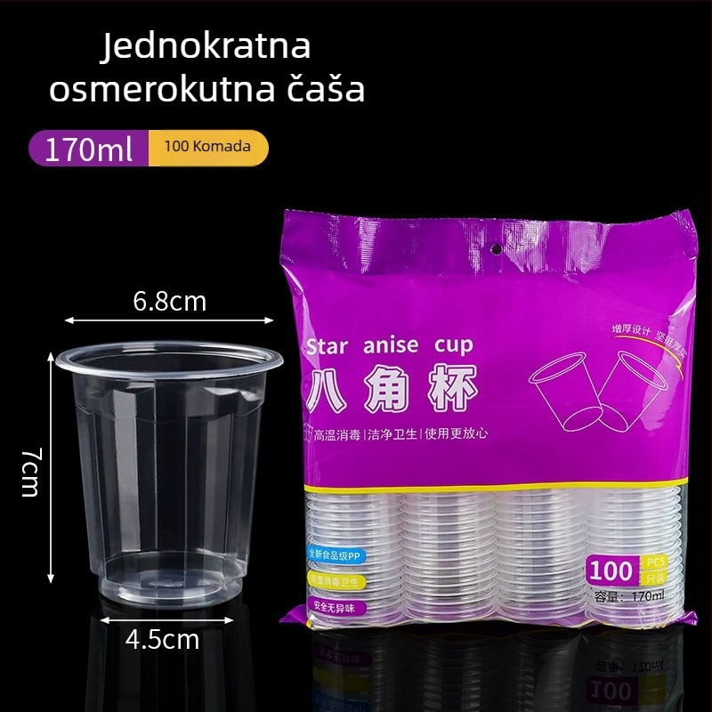 Jednokratne PP čaše, okruglog oblika, 301–400 ml, otporne na visoke temperature