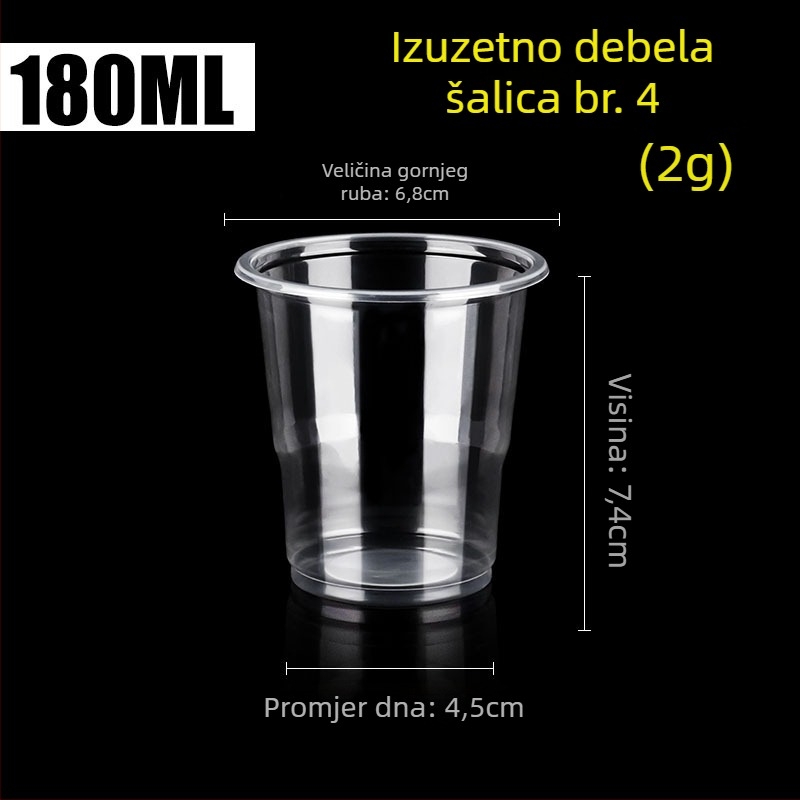 Jednokratne PP čaše, okruglog oblika, 301–400 ml, otporne na visoke temperature