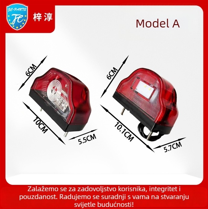 Svjetlo registarske pločice – 6 LED, 24V, LED izvor, vijek trajanja 100000 h, 2000–4000K, za kamione, automobile, prikolice, karavane i RV