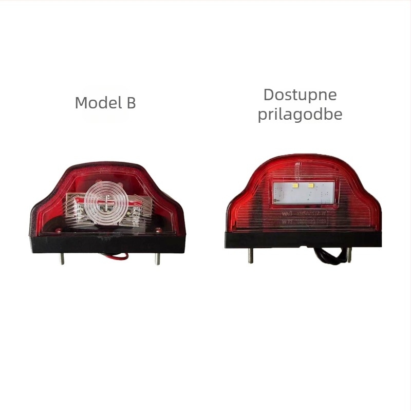 Svjetlo registarske pločice – 6 LED, 24V, LED izvor, vijek trajanja 100000 h, 2000–4000K, za kamione, automobile, prikolice, karavane i RV
