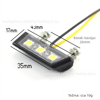 Stražnje LED svjetlo za registarsku pločicu motocikla – model RBN-105, 12V, 1.4W, LED vodilica svjetla