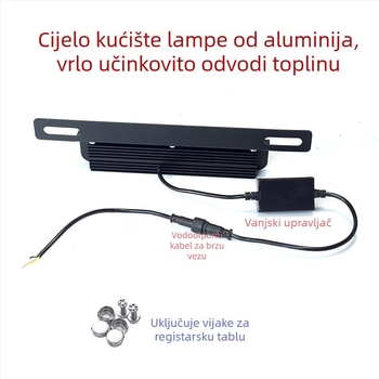 WD-06 Prednja gril svjetlosna aluminijska legura za motocikl/scooter — 65W, 12V, 3.5A, montaža na prednji branik