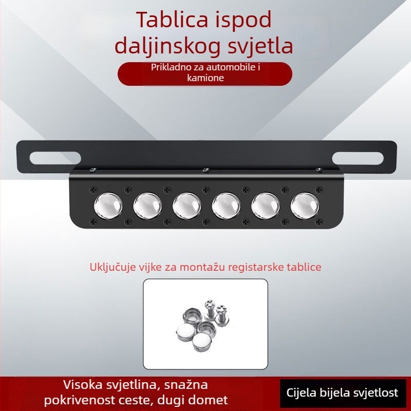 WD-06 Prednja gril svjetlosna aluminijska legura za motocikl/scooter — 65W, 12V, 3.5A, montaža na prednji branik