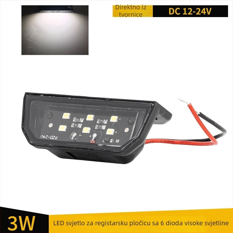 Svjetlo za registracijsku pločicu kamiona i prikolice DC12-24V – dvostruka red LED, visoka svjetlina, vodootporno bočno svjetlo za signaliziranje