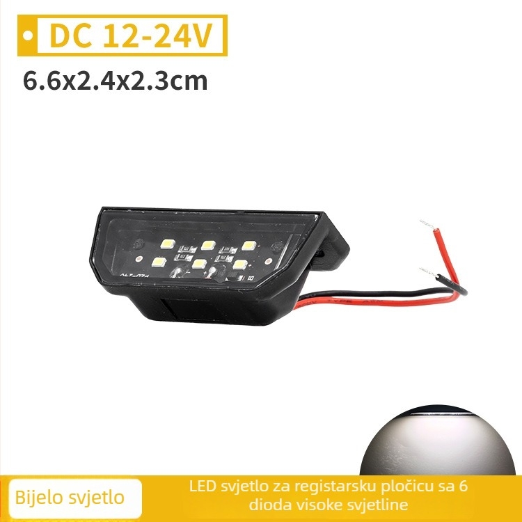 Svjetlo za registracijsku pločicu kamiona i prikolice DC12-24V – dvostruka red LED, visoka svjetlina, vodootporno bočno svjetlo za signaliziranje