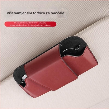 Auto klip za naočale – Ultrafilm koža, organizator za vizir automobila, 10 godina trajanja