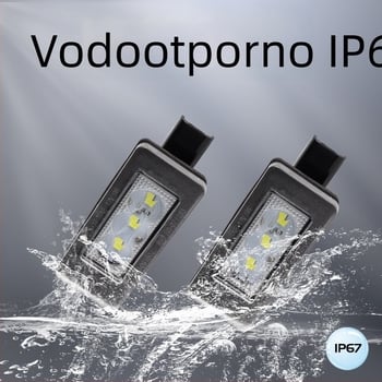 LED svjetlo za registracijsku tablicu za Peugeot 207 CC / 308 CC i Citroën C4 II / C4 Picasso II, 12V, 5W, 6500K
