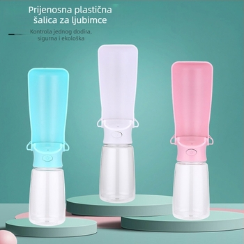 Prenosna posuda za vodu za pse, plastična, komplet automatsko hranjenje, pakiranje 50 komada