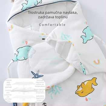 Trostruko podstavljeni dječji swaddle jorgan s motivom leptira, od 100% pamuka, punilo od poliestera, debeo