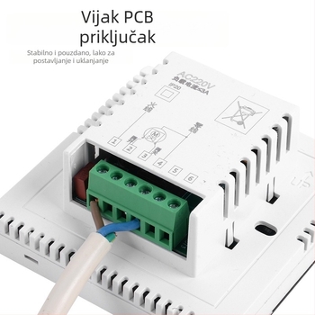 ALJIA panel za upravljanje temperaturom za središnji klimatizacijski sustav s inteligentnim regulatorom temperature, kompatibilan s klima uređajima, 220V