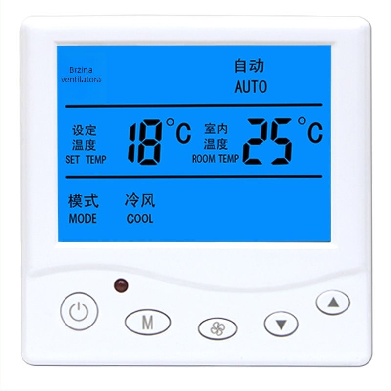 ALJIA panel za upravljanje temperaturom za središnji klimatizacijski sustav s inteligentnim regulatorom temperature, kompatibilan s klima uređajima, 220V