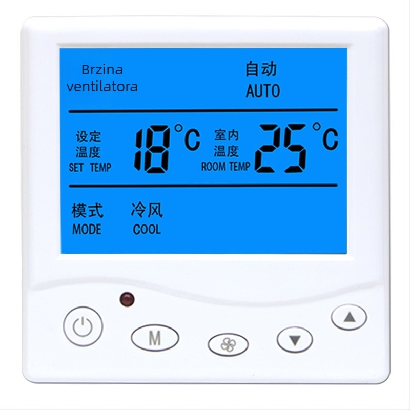 ALJIA panel za upravljanje temperaturom za središnji klimatizacijski sustav s inteligentnim regulatorom temperature, kompatibilan s klima uređajima, 220V