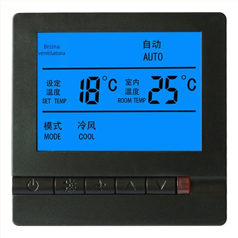 ALJIA panel za upravljanje temperaturom za središnji klimatizacijski sustav s inteligentnim regulatorom temperature, kompatibilan s klima uređajima, 220V