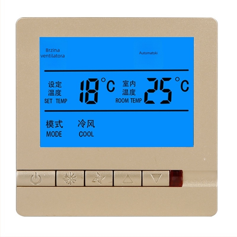 ALJIA panel za upravljanje temperaturom za središnji klimatizacijski sustav s inteligentnim regulatorom temperature, kompatibilan s klima uređajima, 220V