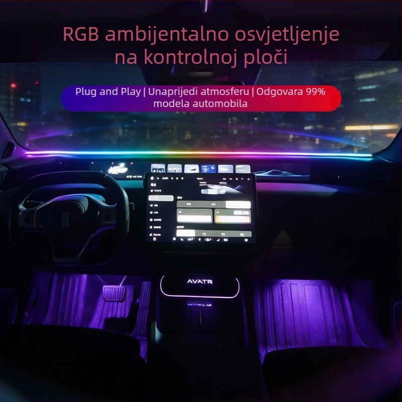 Unutarnje LED ambijentalno svjetlo za instrument ploču – Dongchuang, Plastika, 5V, Univerzalno