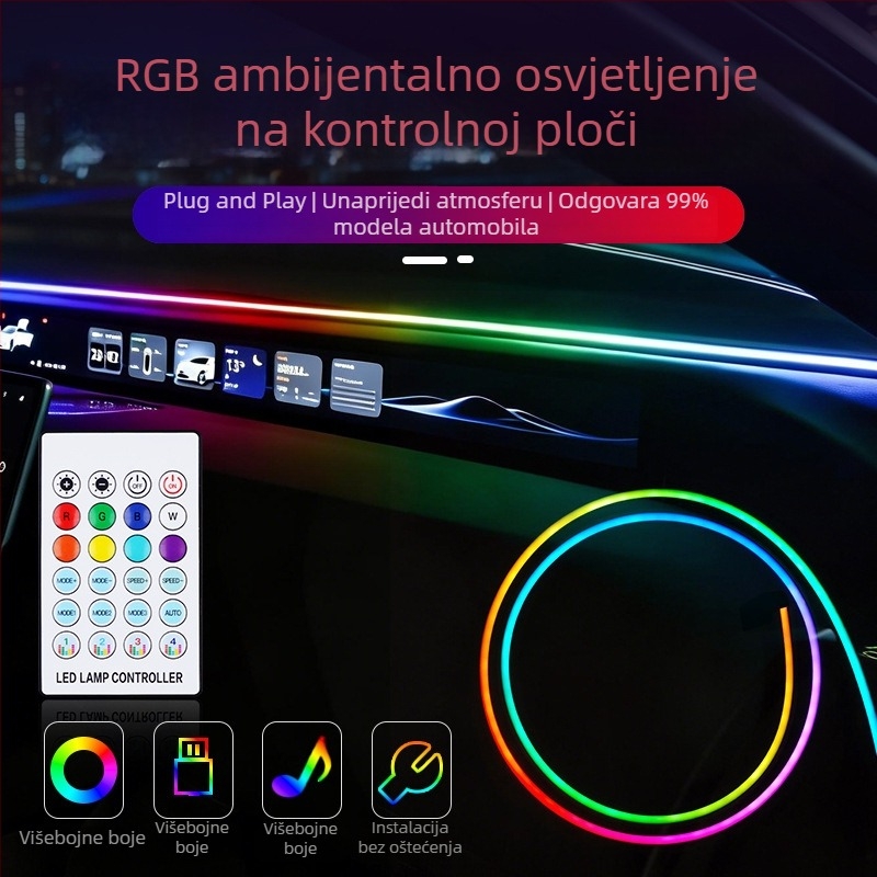 Unutarnje LED ambijentalno svjetlo za instrument ploču – Dongchuang, Plastika, 5V, Univerzalno