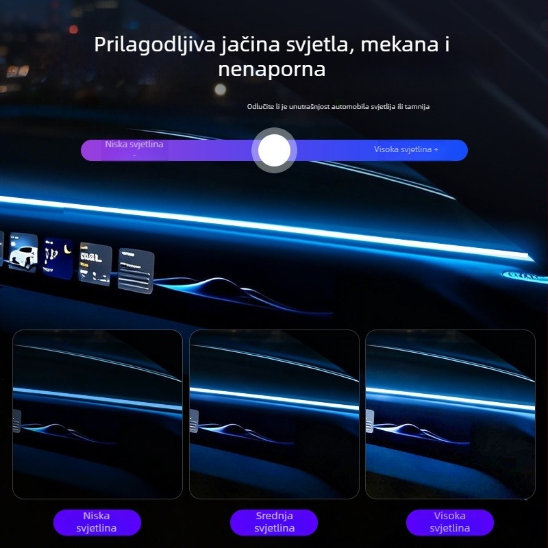 Unutarnje LED ambijentalno svjetlo za instrument ploču – Dongchuang, Plastika, 5V, Univerzalno