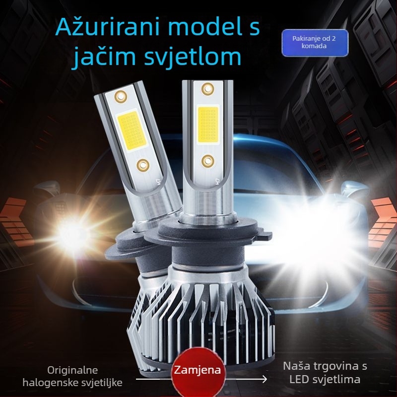 LED žarulja za prednje svjetlo Corolla – visok i nizak snop, 70–80W, 12V