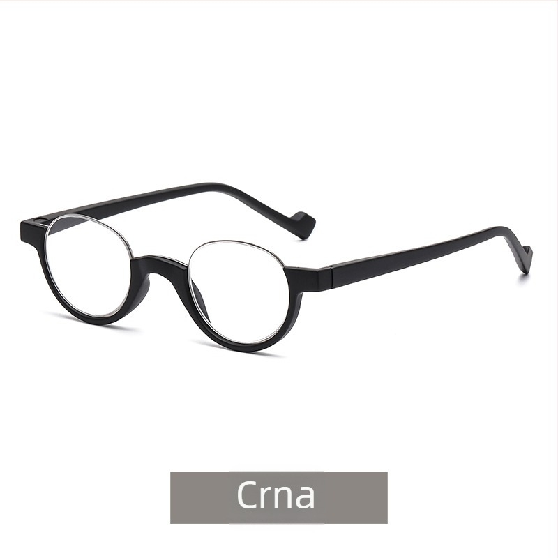 Naočale za čitanje s zaštitom od plavog svjetla, okrugli okvir, poluokvir, leće AC, okvir od metala i PC-a